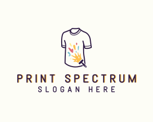 Paint Brush Tshirt Printing logo design