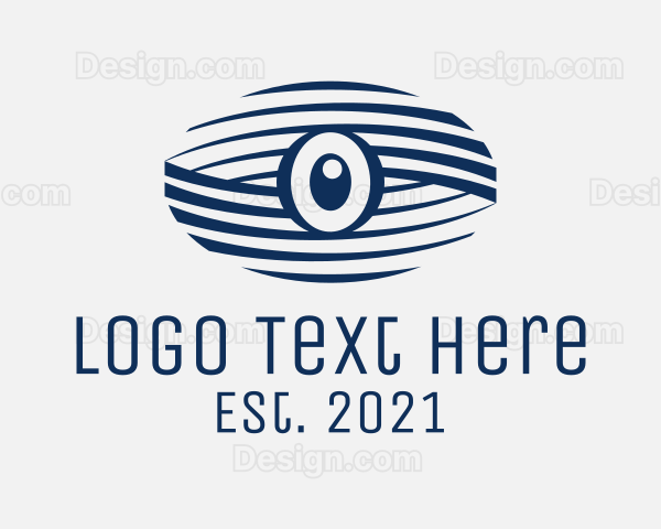 Blue Surveillance Eye Logo