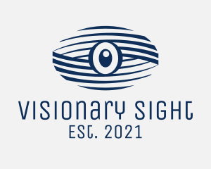 Blue Surveillance Eye  logo design