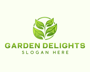 Natural Gardening Leaf logo design