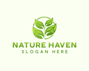 Natural Gardening Leaf logo design