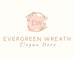 Nature Spa Wreath logo design