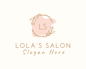 Nature Spa Wreath logo design