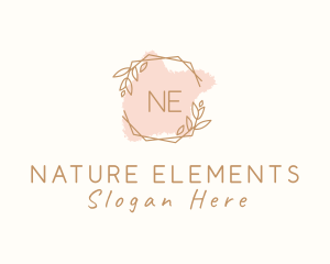 Nature Spa Wreath logo design