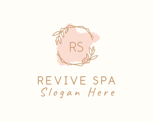 Nature Spa Wreath logo design