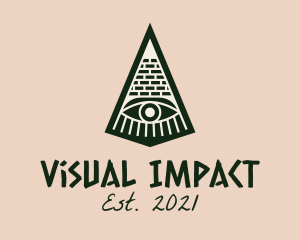 Aztec Pyramid Eye  logo design