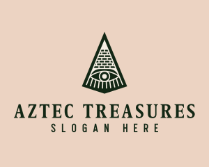 Aztec Pyramid Eye  logo design