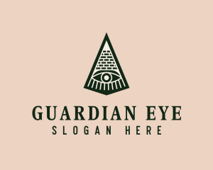 Aztec Pyramid Eye  logo design