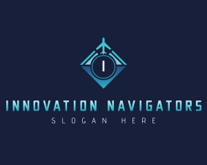 Travel Airplane Navigation logo design