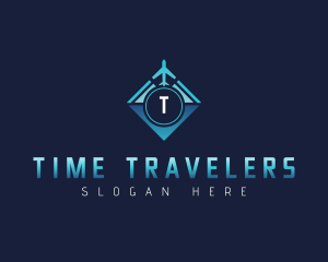 Travel Airplane Navigation logo design