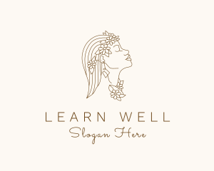 Woman Floral Wellness logo design