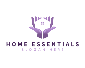  Home Shelter Hands logo design