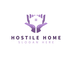  Home Shelter Hands logo design