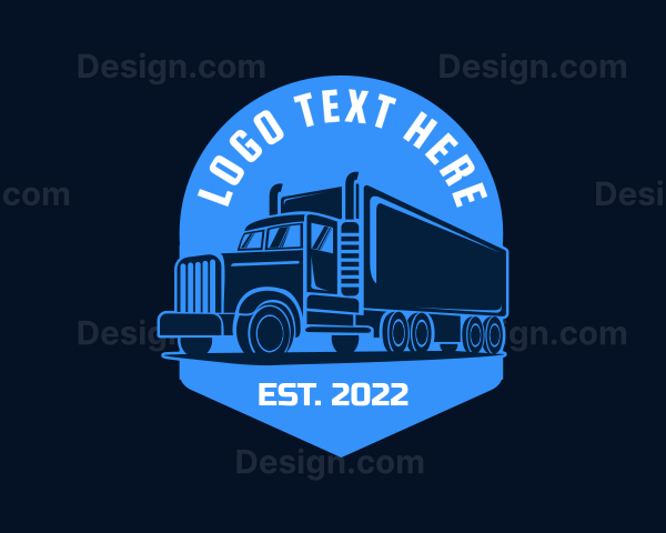 Blue Truck Silhouette Logo