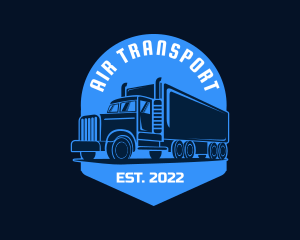 Blue Truck Silhouette logo design