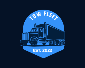 Blue Truck Silhouette logo design