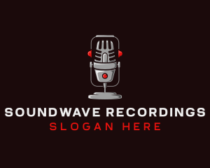 Podcast Audio Recording logo design