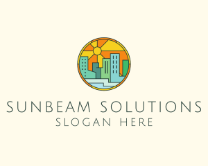 Sunshine Cityscape Stained Glass logo