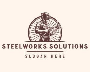 Industrial Welder Ironworks logo design