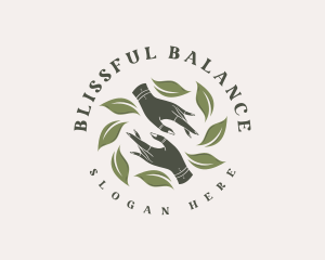 Skincare Leaf Hand logo