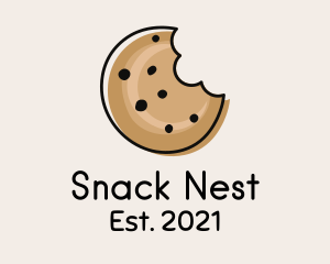 Cookie Bite Minimalist logo design