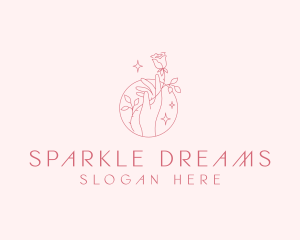 Rose Sparkling Hand logo