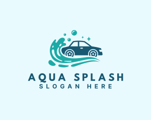 Car Water Splash Cleaning logo design