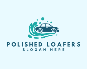 Car Water Splash Cleaning logo design