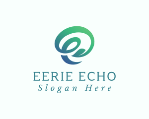 Green Leaf Letter E logo design