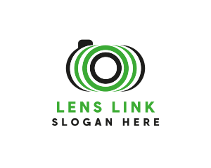 Camera Lens Focus logo design