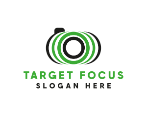 Camera Lens Focus logo design