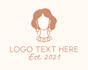 Diamond Necklace Jewelry Lady logo