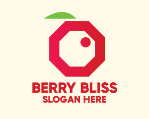 Modern Octagon Berry  logo