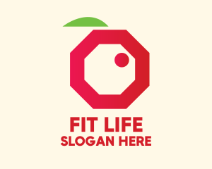 Modern Octagon Berry  logo