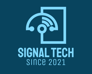 Blue Stethoscope Signal  logo