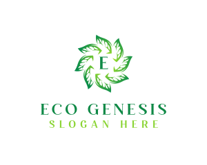 Eco Nature Leaves logo design