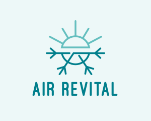 Ventilation Heating Cooling HVAC logo design