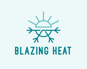 Ventilation Heating Cooling HVAC logo design