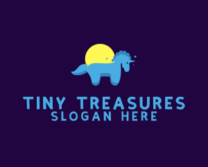 Blue Little Unicorn logo design