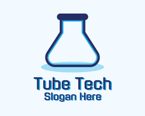 Simple Test Tube logo design