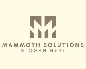 Geometric Firm Business Letter M logo design