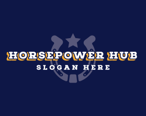 Western Horseshoe Rodeo logo design