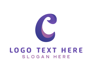 Purple Business Letter C logo