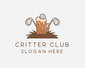 Golf Beer Pub logo design