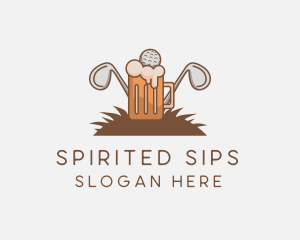 Golf Beer Pub logo design