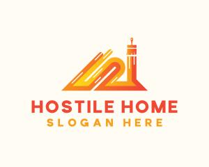 Home Paint Brush logo design