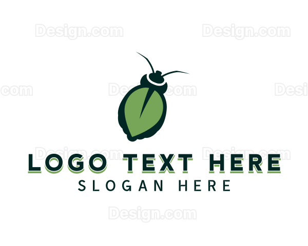 Green Beetle Insect Logo