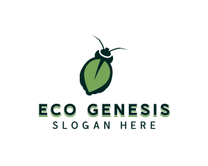 Green Beetle Insect  logo design