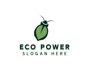 Green Beetle Insect  logo design