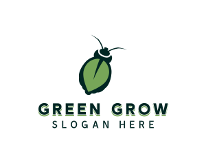 Green Beetle Insect  logo design